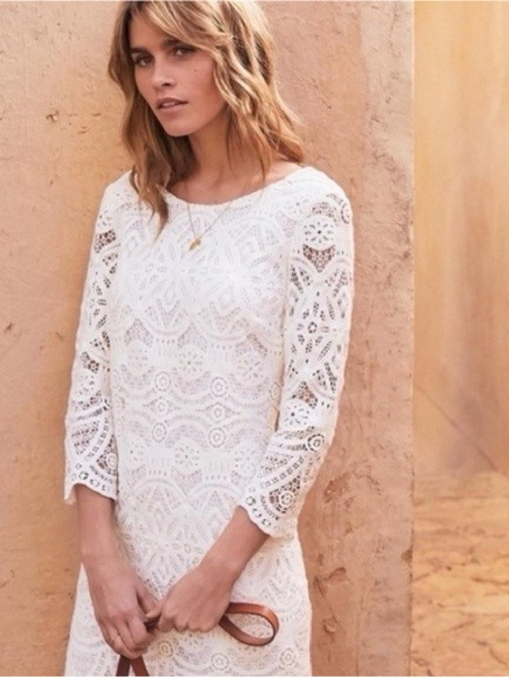 🆕 Sezane Sarah Crochet Ivory Dress Sz 40 - Picture 2 of 15